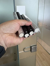 Load image into Gallery viewer, Aluminum MEZUZAH CASE  Matte Black and Black Shin  Waterproof Rubber Cork Silver shin Sold in unit of 5 pcs