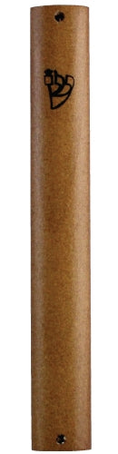 ART Judaica MEZUZAH 15 CM D.BROWN COLOR- SEMI ROUND