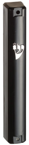 MEZUZAH CASE Plastic Rectangle Shape Silver shin Waterproof Rubber Cork lot of 5 (Matte Black And Silver Shin) Sold in unit of 5 pcs