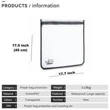 Load image into Gallery viewer, SUPER STAM Tallit tallis and Tefillin PVC High Quality waterproof protection For Tallit and Tefillin bag Black Round fabric AND round corners