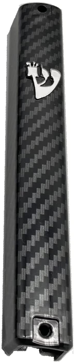 MEZUZAH CASE Plastic Silver shin Rectangle Shape Waterproof Rubber Cork .Lot of 25 pcs Carbon Fiber Black)