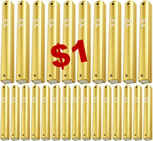 Load image into Gallery viewer, MEZUZAH CASE Holder ALUMINUM Gold Tight and Strong Waterproof Rubber Cork LOT OF 25 PCS (gold,)