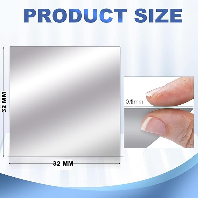 Plastic Tefillin Mirror For Tefillin Box case 32 x 32MM /1.2 x1.2 inches sold in unit of 12 pieces