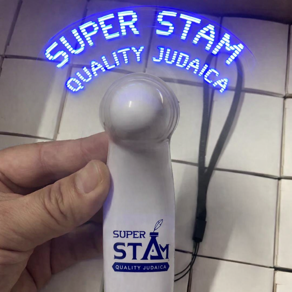 Flashing Logo USB LED Programmable LED Message Handheld promotional fan
