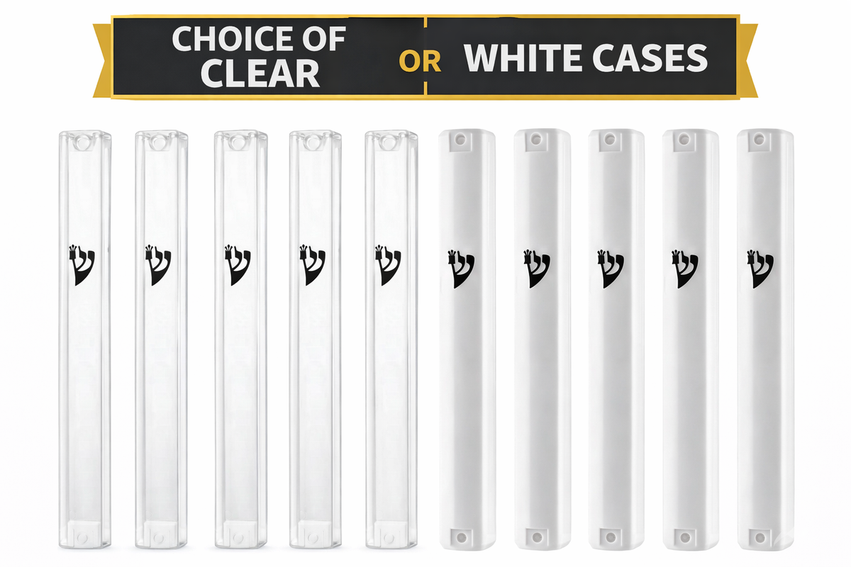 MEZUZAH CASE Holder (shidell) בית מזוזה Plastic Rectangle Shape Black Shin Waterproof Rubber Cork lot of 5