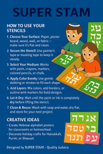 Load image into Gallery viewer, SUPER STAM Hebrew ALEF Bet א-ב Letters Plastic Stencil Set for Drawing Painting Pretty (8X10 INCHES) 12 Pack minimum order amount of 12 sets