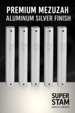 Load image into Gallery viewer, Aluminum MEZUZAH CASE Silver Waterproof Rubber Cork Silver shin Sold in unit of 5 pcs