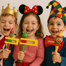 Load image into Gallery viewer, Colorful Wooden Gragger Grogger Noise Maker 5.72 x 4.91 inches Color Party Graggers for Party Favors Holiday Celebration