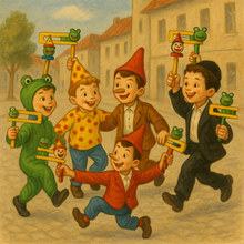 Load image into Gallery viewer, Colorful Wooden Gragger Grogger Noise Maker 5.72 x 4.91 inches Color Party Graggers for Party Favors Holiday Celebration