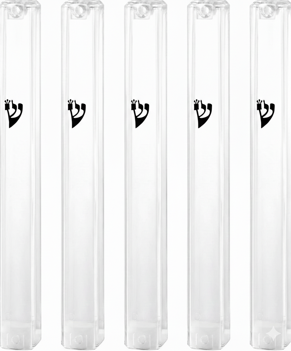 MEZUZAH CASE Holder (shidell) בית מזוזה Plastic Rectangle Shape Black Shin Waterproof Rubber Cork lot of 5