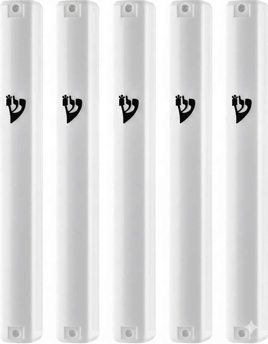 MEZUZAH CASE Holder (shidell) בית מזוזה Plastic Rectangle Shape Black Shin Waterproof Rubber Cork lot of 5