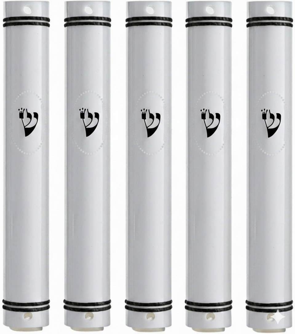 MEZUZAH CASE Holder Plastic Semiround COLOR OPTIONS Sihin Waterproof Rubber Cork lot of 5