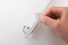 Load image into Gallery viewer, PLASTIC MEZUZAH CASE White Silver shin Semiround with little design self Stick Waterproof Rubber Cork