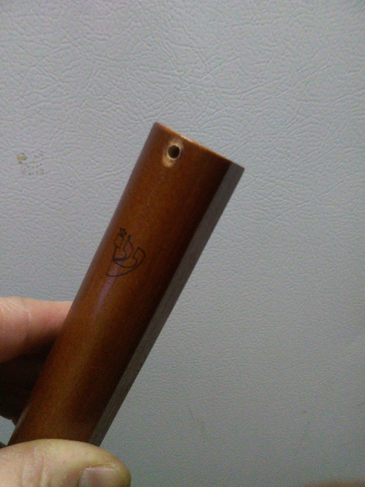 ART Judaica MEZUZAH 15 CM D.BROWN COLOR- SEMI ROUND