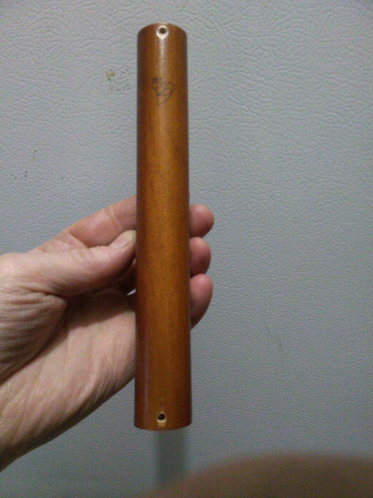 ART Judaica MEZUZAH 15 CM D.BROWN COLOR- SEMI ROUND