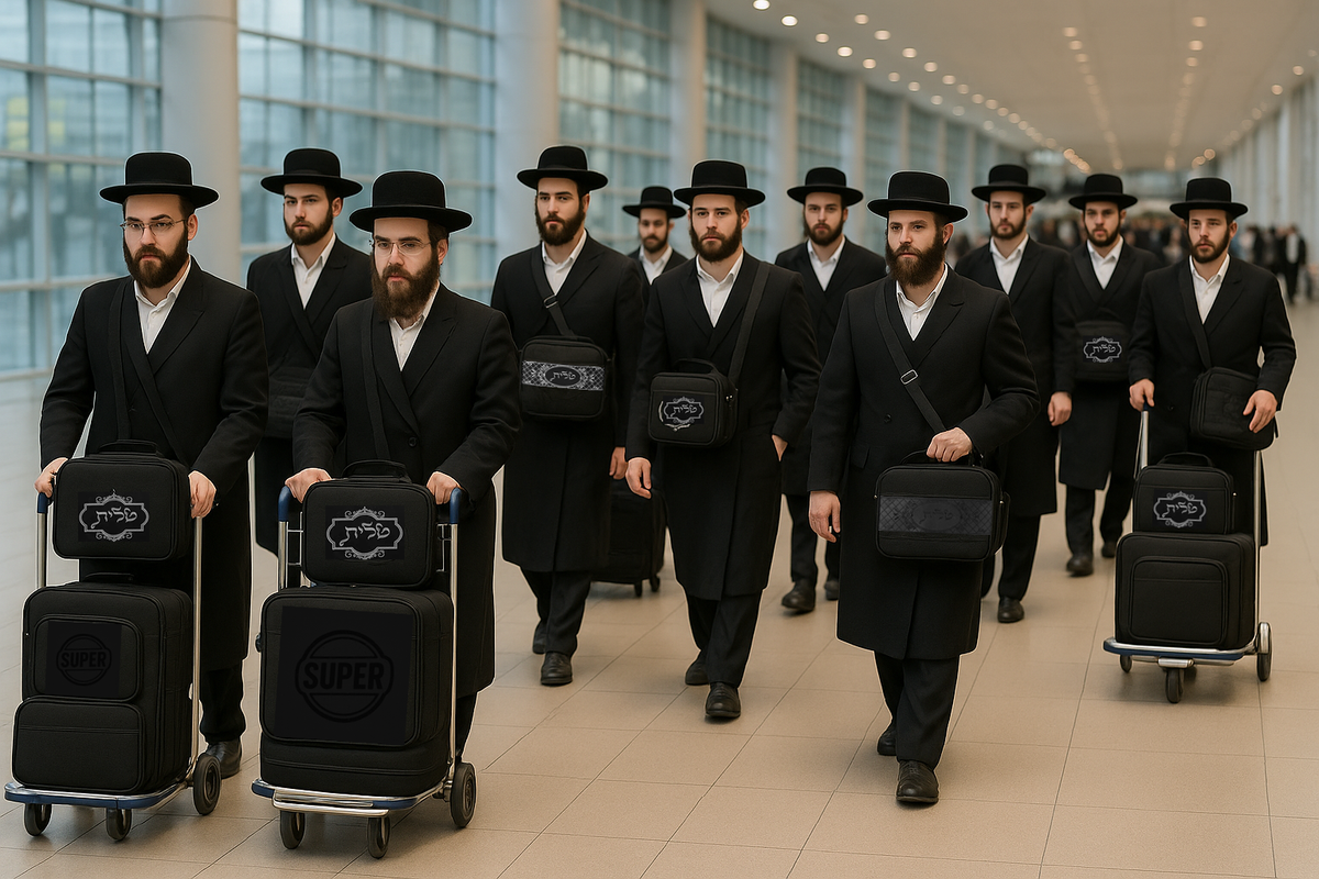 SUPER STAM Tallit and Tefillin Faux Leather Prayer Travel Tote Bag Rain Proof Carry Handle And shoulder strap Black Embroidery