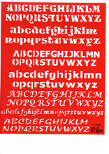 Load image into Gallery viewer, Plastic tracing Stencils Set for Children Alphabet and Number Drawing Painting Pretty Great Fonts for Yearbook (8x10 inches) 15 Pack (ABC Alphabet and Number) minimum order amount of 12 sets