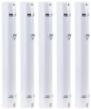 Load image into Gallery viewer, PLASTIC MEZUZAH CASE White Silver shin Semiround with little design self Stick Waterproof Rubber Cork