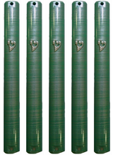 Load image into Gallery viewer, MEZUZAH CASE Plastic Rectangle Shape Silver shin Waterproof Rubber Cork lot of 5 (Green and Brushed Silver Sold in unit of 5 pcs
