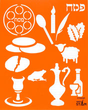 Load image into Gallery viewer, Hebrew Plastic Stencil for Children Teaching rashi  yiddish script ketav Ashurit Alef Bet Letters Great for Teachers and Schools (8 x 10 in) 25 Pack