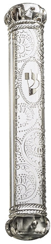 Plastic Transparent Crown Series Mezuzah case With Rubber Cork- Ornaments Sold in unit of 5 pcs.