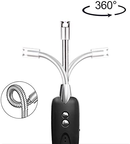 Shabbat Candles Lighter with Long Flexible Neck with LED Battery Display Safety Switch Flashlight And Magnet USB Rechargeable great Shabbat gift