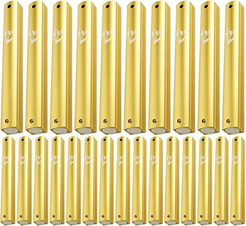 MEZUZAH CASE Holder ALUMINUM Gold Tight and Strong Waterproof Rubber Cork LOT OF 25 PCS (gold,)