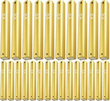 Load image into Gallery viewer, MEZUZAH CASE Holder ALUMINUM Gold Tight and Strong Waterproof Rubber Cork LOT OF 25 PCS (gold,)