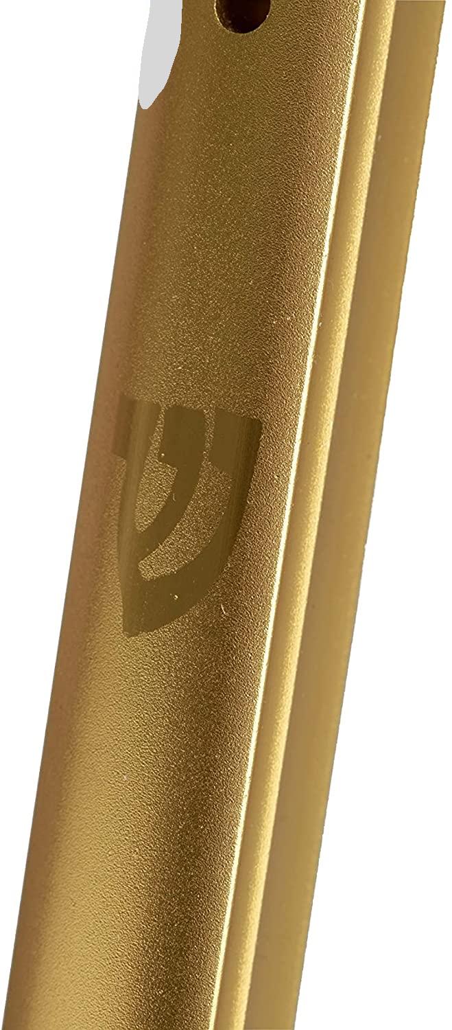 Aluminum MEZUZAH CASE Gold with Glossy Modern Shin Self Stick Waterproof Rubber Cork Sold in unit of 5 pcs