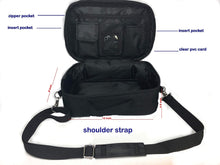 Load image into Gallery viewer, SUPER STAM Tallit and Tefillin Travel Soft carbon lined Rain Proof Tote Bag טלית ותפילין Carry Handle And shoulder strap 12x8x4.8 inches silver emroidered