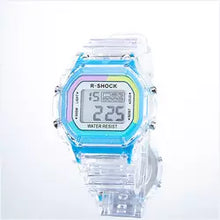 Load image into Gallery viewer, candy colorful rainbow Classic Quartz Plastic Strap,  Watch Water Resist Stop Digita Sport Watch
