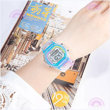 Load image into Gallery viewer, candy colorful rainbow Classic Quartz Plastic Strap,  Watch Water Resist Stop Digita Sport Watch