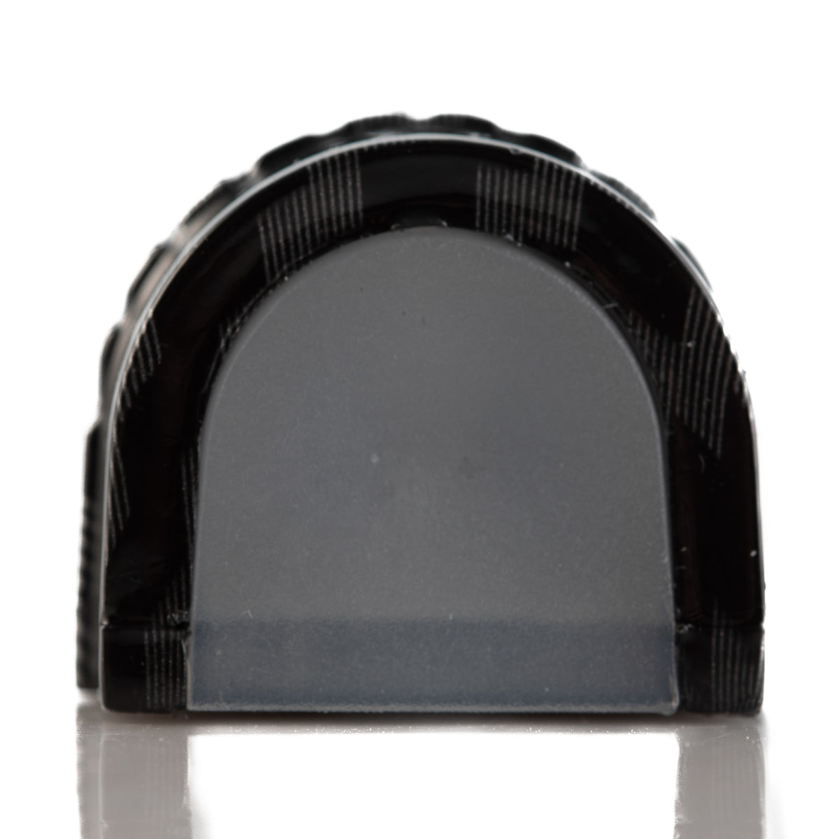 Plastic MEZUZAH CASE Semiround Carbon Fiber (Black - Silver) Silver shin Waterproof Rubber Cork Sold in unit of 5 pcs.