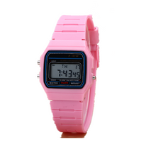 Load image into Gallery viewer, Digital Sports Watch for Men Women – Classic Rectangle Case Wristwatch with Alarm, Chronograph Stopwatch, Night Light, Waterproof Resin Band, Quartz Movement – Casual Everyday Wear