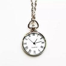 Load image into Gallery viewer, high quality medium size lidless quartz pocket watch pendant with 360mm Hook Chain