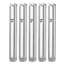 Load image into Gallery viewer, MEZUZAH CASE CLEAR Plastic with Mirror Design Rubber Cork Waterproof Rubber Cork Sold in unit of 5 pcs