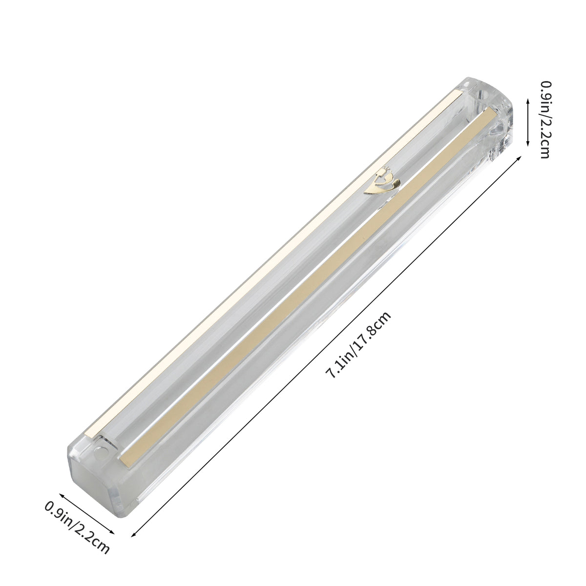 Plastic MEZUZAH CASE WHITE With Mirror Design Rubber Cork Waterproof Rubber Cork Sold in unit of 5 pcs