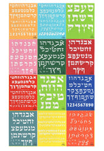 Load image into Gallery viewer, SUPER STAM Hebrew ALEF Bet א-ב Letters Plastic Stencil Set for Drawing Painting Pretty (8X10 INCHES) 12 Pack minimum order amount of 12 sets