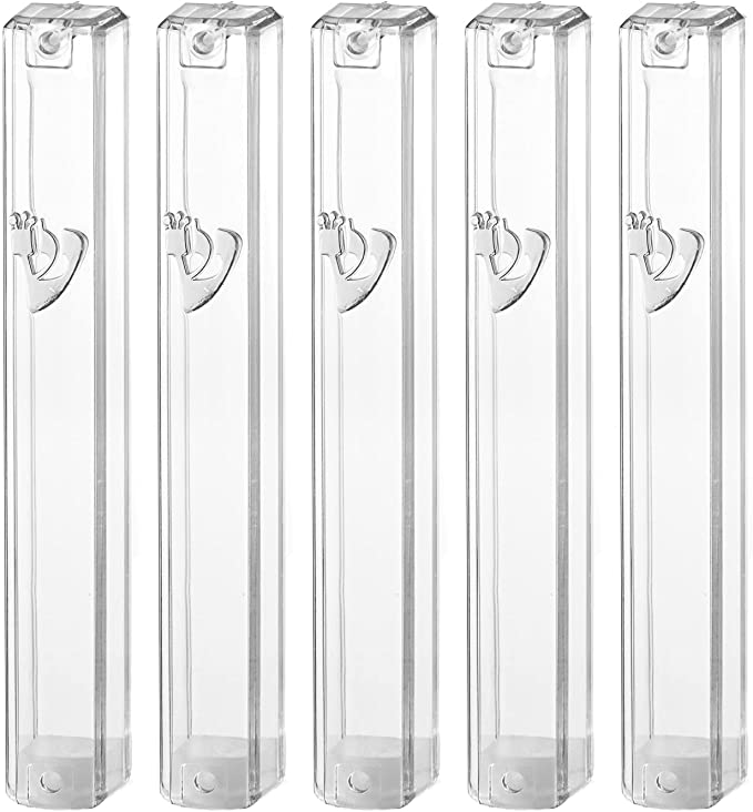 PLASTIC MEZUZAH CASE Rectangle Shape Silver shin colour and sizes 10/ 15 /12/ cm optional Waterproof Sold in unit of 5 pcs
