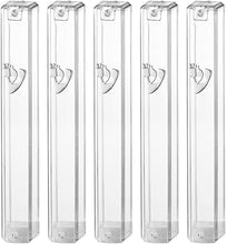 Load image into Gallery viewer, PLASTIC MEZUZAH CASE Rectangle Shape Silver shin colour and sizes 10/ 15 /12/ cm optional  Waterproof Sold in unit of 5 pcs