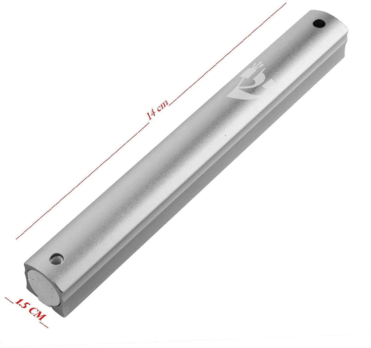 Aluminum MEZUZAH CASE Silver Waterproof Rubber Cork Silver shin Sold in unit of 5 pcs