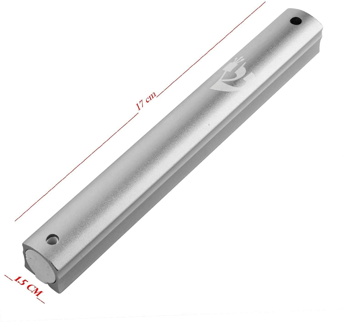 Aluminum MEZUZAH CASE Silver Waterproof Rubber Cork Silver shin Sold in unit of 5 pcs