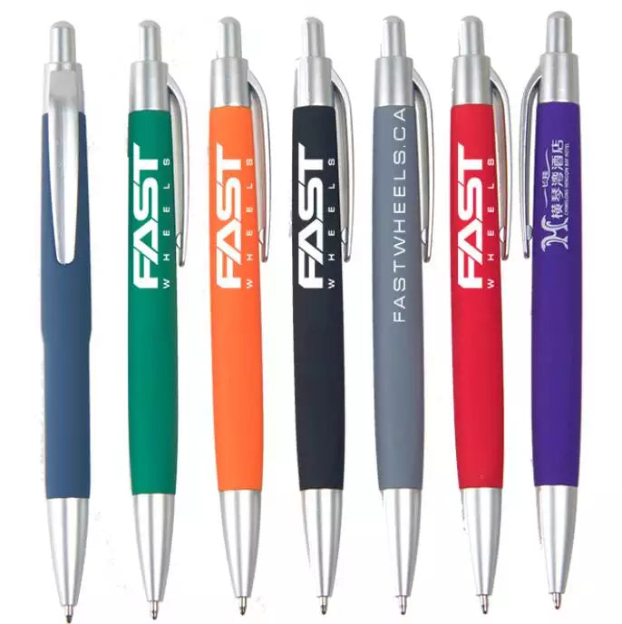 Plastic Plastic rubber pen custom logo printed