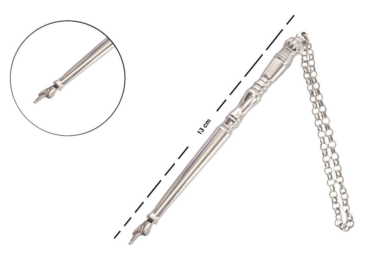 Torah/Book Pointer Yad Hand Pointer Silver Finish Great bar bat Mitzvah Gift with a 20cm Bead Charm in Gift Box