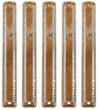 Load image into Gallery viewer, Plastic MEZUZAH CASE 3d Metallic Paint- Marble  with Stones Silver shin Waterproof Rubber Cork