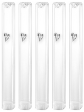 Load image into Gallery viewer, PLASTIC MEZUZAH CASE Rectangle Shape Silver shin colour and sizes 10/ 15 /12/ cm optional  Waterproof Sold in unit of 5 pcs