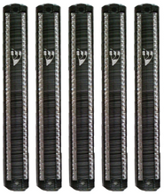 Load image into Gallery viewer, Plastic MEZUZAH CASE Black And Silver lines  with Stones Silver shin Waterproof Rubber Cork