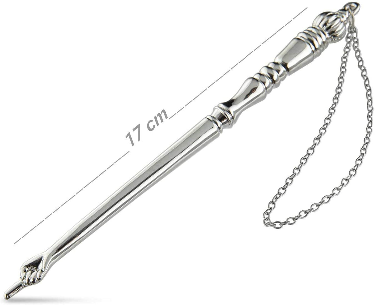 Torah/Book Pointer Yad Hand Pointer Silver Finish Great bar bat Mitzvah Gift with a 20cm Bead Charm in Gift Box