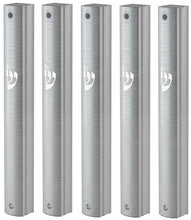 Load image into Gallery viewer, Aluminum MEZUZAH CASE Holder White and Silver lines Tight and Strong Waterproof Rubber Cork Silver shin Sold in unit of 5 pcs