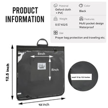 Load image into Gallery viewer, SUPER STAM Tallit tallis and Tefillin Clear Front Rain Proof Travel Tote bag with Carry Handle And shoulder strap
